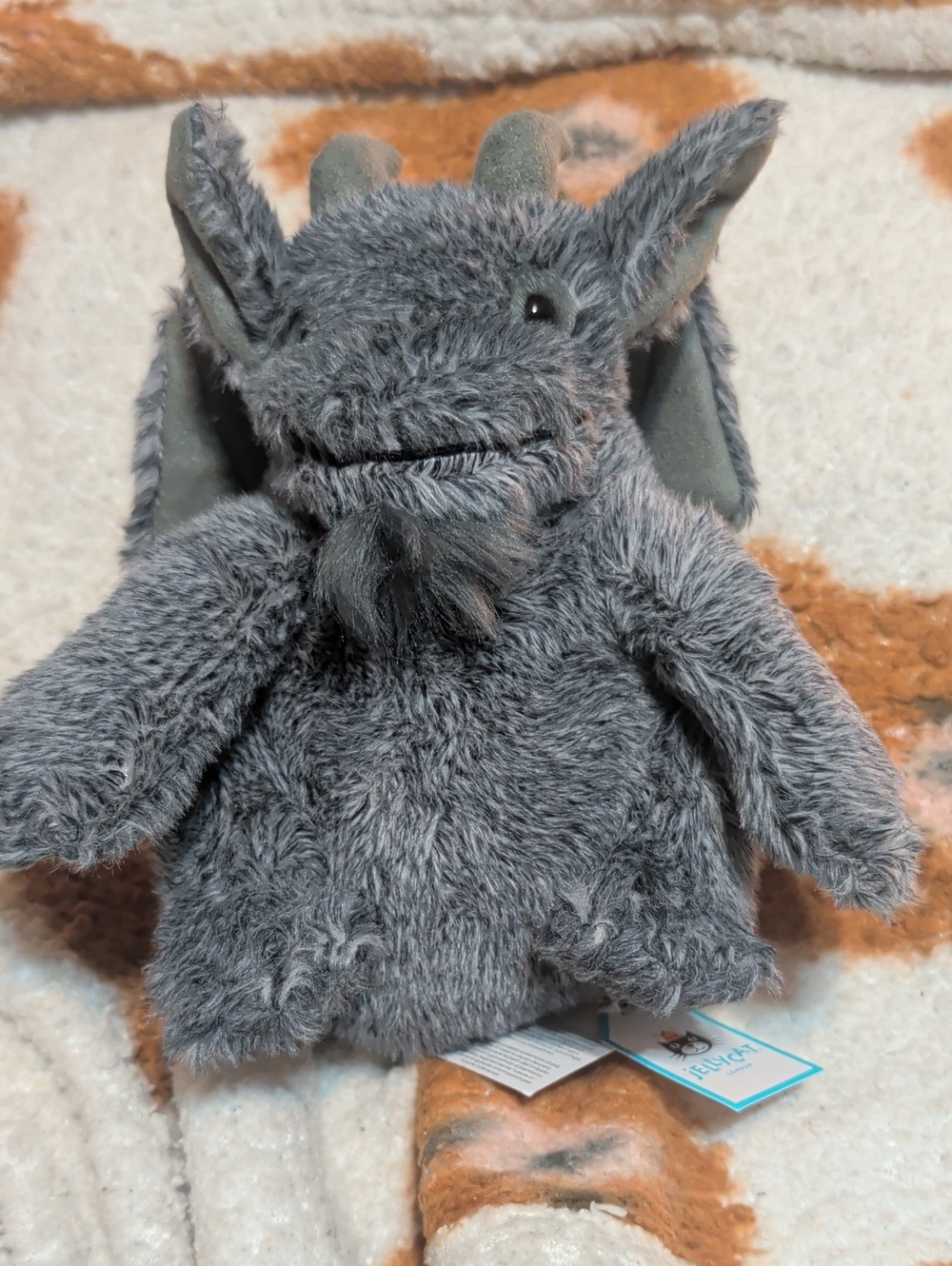 Jellycat Gray Plush Bat Gargoyle